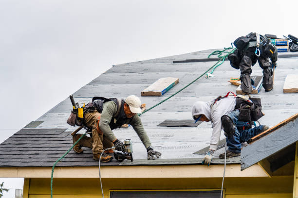 Professional Gutter Installation technician working in Lenoir, NC